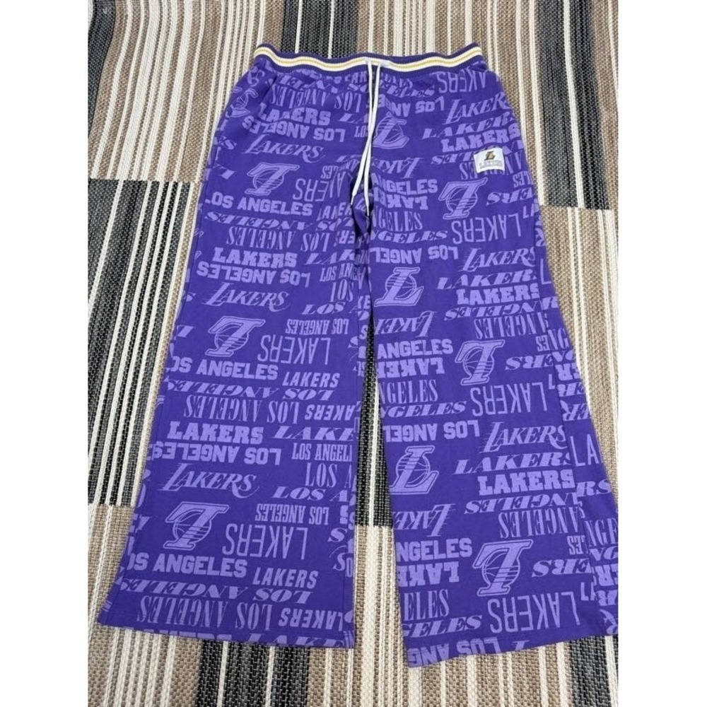 NBA Mens‎ Los Angeles Lakers Sweatpants Wide Leg Lounger Ultra Violet XL